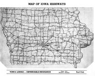 Iowa Highways Map, Montgomery County 1949